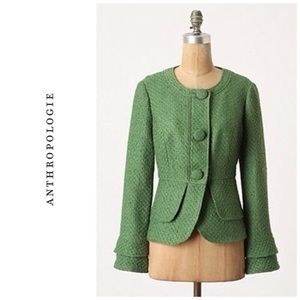 Anthropogie Green Blazer